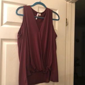 Maroon Peakaboo Blouse